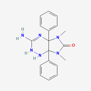 molecular formula C18H20N6O B14162427 3-Imino-5,7-dimethyl-4a,7a-diphenyloctahydro-6H-imidazo[4,5-E][1,2,4]triazin-6-one CAS No. 340266-02-6