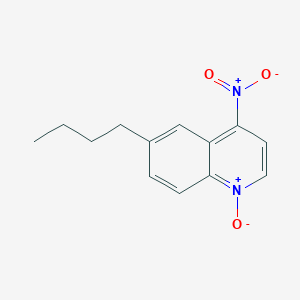 molecular formula C13H14N2O3 B14162502 Quinoline, 6-butyl-4-nitro-, 1-oxide CAS No. 21070-32-6