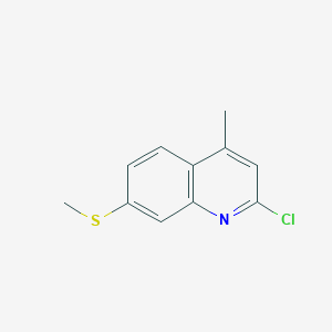 molecular formula C11H10ClNS B1416256 2-Chloro-4-methyl-7-(methylthio)quinoline CAS No. 938459-19-9