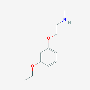 molecular formula C11H17NO2 B1416282 2-(3-Ethoxyphenoxy)-N-methylethanamine CAS No. 915921-56-1