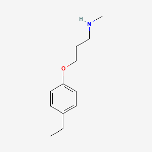 molecular formula C12H19NO B1416283 3-(4-Ethylphenoxy)-N-methylpropan-1-amine CAS No. 915920-72-8