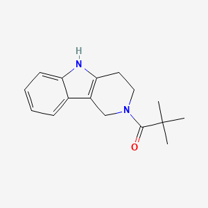 molecular formula C16H20N2O B14162864 2,2-Dimethyl-1-(1,3,4,5-tetrahydro-2H-pyrido[4,3-b]indol-2-yl)-1-propanone CAS No. 309270-68-6