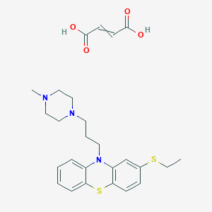 molecular formula C26H33N3O4S2 B14162927 But-2-enedioic acid;2-ethylsulfanyl-10-[3-(4-methylpiperazin-1-yl)propyl]phenothiazine CAS No. 4627-00-3