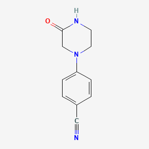 molecular formula C11H11N3O B1416295 4-(3-Oxopiperazin-1-yl)benzonitrile CAS No. 1019601-14-9