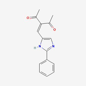 molecular formula C15H14N2O2 B14163065 3-[(2-Phenyl-1H-imidazol-5-yl)methylidene]pentane-2,4-dione CAS No. 924309-18-2