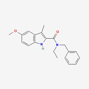 molecular formula C20H22N2O2 B14163085 N-benzyl-N-ethyl-5-methoxy-3-methyl-1H-indole-2-carboxamide CAS No. 902306-55-2