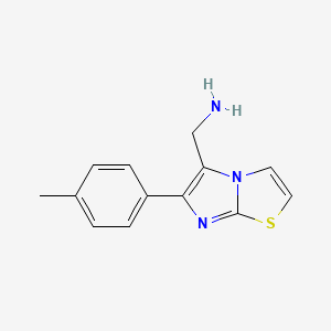 [6-(4-Methylphenyl)imidazo[2,1-b][1,3]thiazol-5-yl]methanamine