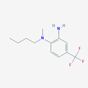 molecular formula C12H17F3N2 B1416334 N1-Butyl-N1-methyl-4-(trifluoromethyl)benzene-1,2-diamine CAS No. 1019465-81-6