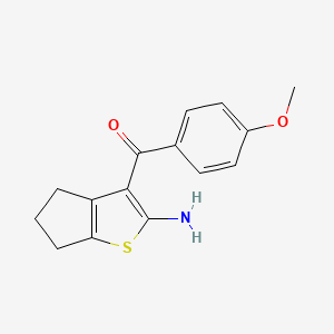 3-(4-methoxybenzoyl)-4H,5H,6H-cyclopenta[b]thiophen-2-amine