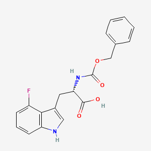 molecular formula C19H17FN2O4 B14163380 N-[(Benzyloxy)carbonyl]-4-fluoro-L-tryptophan CAS No. 929248-88-4