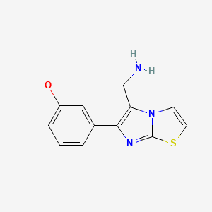 [6-(3-Methoxyphenyl)imidazo[2,1-b][1,3]thiazol-5-yl]methanamine