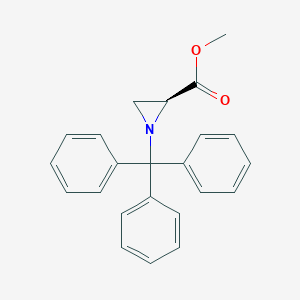 molecular formula C23H21NO2 B141636 (S)-Methyl 1-tritylaziridine-2-carboxylate CAS No. 75154-68-6