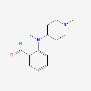 B1416361 2-[Methyl(1-methylpiperidin-4-yl)amino]benzaldehyde CAS No. 893752-68-6