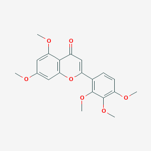 molecular formula C20H20O7 B14163744 2',3',4',5,7-Pentamethoxyflavone CAS No. 89121-55-1