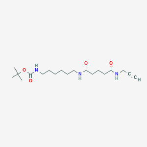 molecular formula C19H33N3O4 B1416376 [6-(4-Prop-2-ynylcarbamoyl-butyrylamino)-hexyl]-carbamic acid tert-butyl ester CAS No. 1456806-44-2