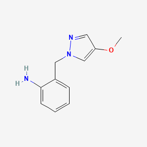 molecular formula C11H13N3O B1416377 2-(4-Methoxypyrazol-1-ylmethyl)-phenylamine CAS No. 1878968-92-3