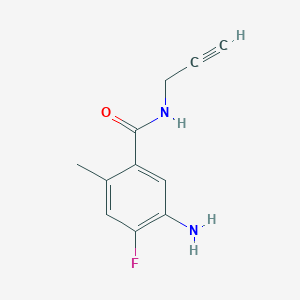 molecular formula C11H11FN2O B1416379 5-Amino-4-fluoro-2-methyl-N-prop-2-ynyl-benzamide CAS No. 1876148-87-6
