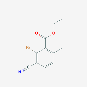 molecular formula C11H10BrNO2 B1416380 Ethyl 2-bromo-3-cyano-6-methylbenzoate CAS No. 1807029-16-8