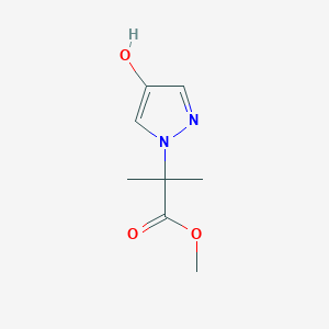molecular formula C8H12N2O3 B1416387 2-(4-Hydroxypyrazol-1-yl)-2-methylpropionic acid methyl ester CAS No. 2092814-46-3