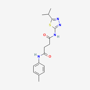 molecular formula C16H20N4O2S B14163885 Succinamide, N-(5-isopropyl-1,3,4-thiadiazol-2-yl)-N'-p-tolyl- CAS No. 107811-37-0