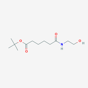 molecular formula C12H23NO4 B1416389 5-(2-Hydroxyethylcarbamoyl)-pentanoic acid tert-butyl ester CAS No. 2204562-77-4