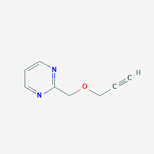 molecular formula C8H8N2O B141639 Pyrimidine, 2-[(2-propynyloxy)methyl]-(9CI) CAS No. 126230-86-2