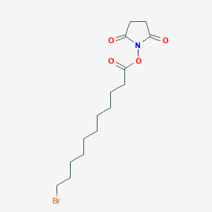 molecular formula C15H24BrNO4 B1416395 Undecanoic acid, 11-bromo-, 2,5-dioxo-1-pyrrolidinyl ester CAS No. 125802-79-1