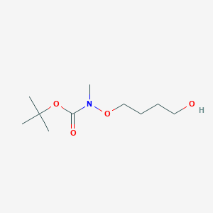 molecular formula C10H21NO4 B1416399 Carbamic acid, N-(4-hydroxybutoxy)-N-methyl-, 1,1-dimethylethyl ester CAS No. 1034710-39-8