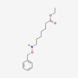 molecular formula C16H25NO3 B1416408 Heptanoic acid, 7-[(phenylmethoxy)amino]-, ethyl ester CAS No. 1628321-47-0