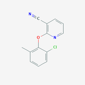 molecular formula C13H9ClN2O B1416409 2-(2-Chloro-6-methylphenoxy)nicotinonitrile CAS No. 2197053-12-4