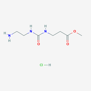 molecular formula C7H16ClN3O3 B1416411 3-[3-(2-Aminoethyl)-ureido]-propionic acid methyl ester hydrochloride CAS No. 2206244-11-1
