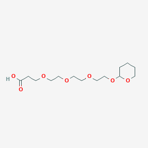 molecular formula C14H26O7 B1416413 3-(2-{2-[2-(Tetrahydropyran-2-yloxy)-ethoxy]-ethoxy}-ethoxy)-propionic acid CAS No. 2203140-34-3