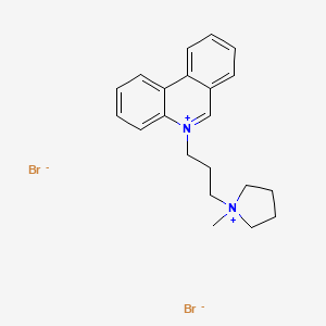 molecular formula C21H26Br2N2 B14164164 Phenanthridinium, 5-(3-(1-methylpyrrolidinio)propyl)-, dibromide CAS No. 64057-63-2