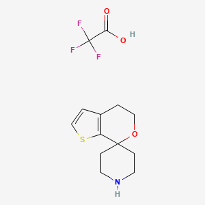 molecular formula C13H16F3NO3S B1416417 4',5'-dihydrospiro[piperidine-4,7'-thieno[2,3-c]pyran], trifluoroacetic acid CAS No. 1307248-40-3