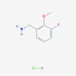 molecular formula C8H11ClFNO B1416418 3-Fluoro-2-methoxybenzylamine hydrochloride CAS No. 1214383-89-7