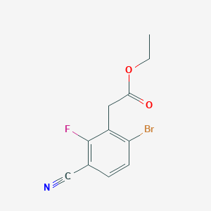 Ethyl 6-bromo-3-cyano-2-fluorophenylacetate