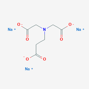 molecular formula C7H8NNa3O6 B141643 beta-Alanine, N,N-bis(carboxymethyl)-, trisodium salt CAS No. 129050-62-0