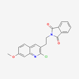 molecular formula C20H15ClN2O3 B1416431 2-[2-(2-Chloro-7-methoxy-3-quinolinyl)ethyl]-1H-isoindole-1,3(2H)-dione CAS No. 1105195-15-0