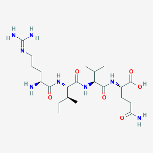 molecular formula C22H42N8O6 B14164313 N~5~-(Diaminomethylidene)-L-ornithyl-L-isoleucyl-L-valyl-L-glutamine CAS No. 923929-83-3