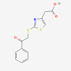 {2-[(2-Oxo-2-phenylethyl)thio]-1,3-thiazol-4-yl}acetic acid