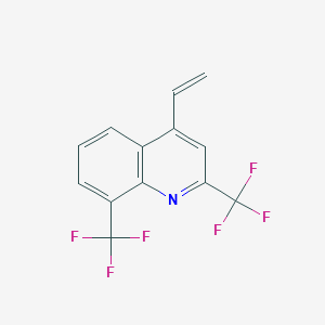 molecular formula C13H7F6N B1416437 2,8-Bis(trifluoromethyl)-4-vinylquinoline CAS No. 1031928-53-6
