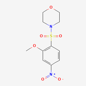 molecular formula C11H14N2O6S B1416439 4-((2-Methoxy-4-nitrophenyl)sulfonyl)morpholine CAS No. 1147680-82-7