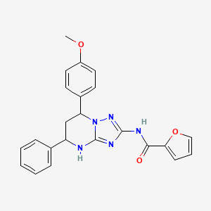 molecular formula C23H21N5O3 B14164425 N-[7-(4-methoxyphenyl)-5-phenyl-1,5,6,7-tetrahydro-[1,2,4]triazolo[1,5-a]pyrimidin-2-yl]furan-2-carboxamide CAS No. 5280-34-2