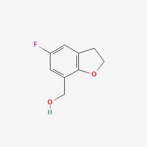 molecular formula C9H9FO2 B14164447 (5-Fluoro-2,3-dihydrobenzofuran-7-YL)methanol 