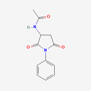 molecular formula C12H12N2O3 B14164466 n-(2,5-Dioxo-1-phenylpyrrolidin-3-yl)acetamide CAS No. 7595-97-3