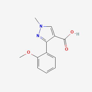 molecular formula C12H12N2O3 B1416452 3-(2-methoxyphenyl)-1-methyl-1H-pyrazole-4-carboxylic acid CAS No. 1152511-14-2