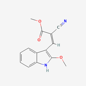 molecular formula C14H12N2O3 B14164568 methyl (Z)-2-cyano-3-(2-methoxy-1H-indol-3-yl)prop-2-enoate CAS No. 159457-44-0