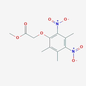 molecular formula C12H14N2O7 B1416460 Methyl (2,3,5-trimethyl-4,6-dinitrophenoxy)acetate CAS No. 1170938-71-2
