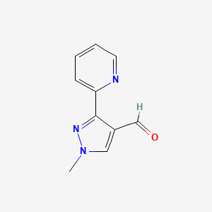 molecular formula C10H9N3O B1416461 1-methyl-3-(pyridin-2-yl)-1H-pyrazole-4-carbaldehyde CAS No. 1152546-72-9