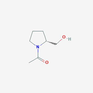 molecular formula C7H13NO2 B1416462 1-[(2R)-2-(羟甲基)吡咯烷-1-基]乙烷-1-酮 CAS No. 123958-87-2